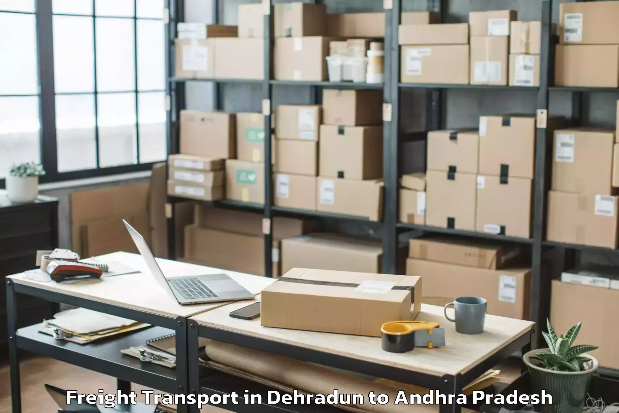 Book Dehradun to Gollaprollu Freight Transport